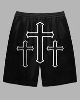 Big Men's Simple Daily Casual NEVER GIVE UP Letter Printed Shorts